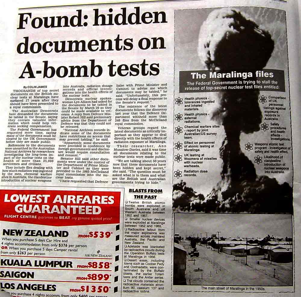 secret maralinga documents found